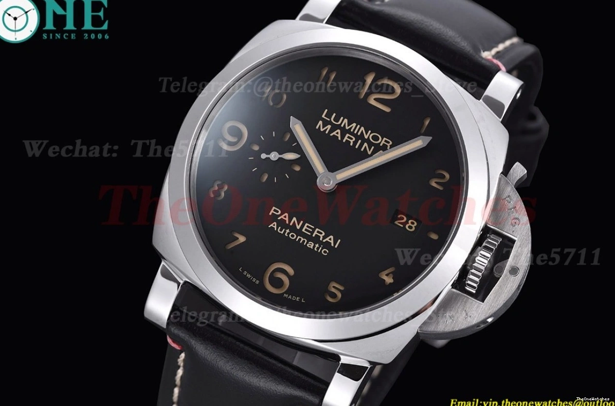 44mm Black SS Luminor LE TTF Marina P9010 PAM732 Dial 0512